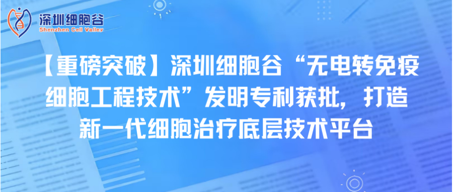 【重磅突破】深圳凯发天生赢家一触即发首页“无电转免疫细胞工程技术”发明专利获批，打造新一代细胞治疗底层技术平台